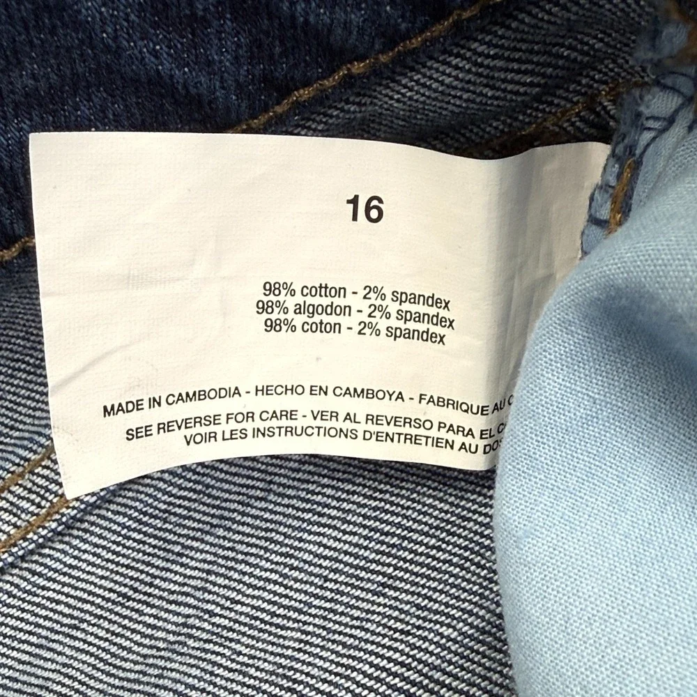 Nine West Womens Wide Leg‎ Jeans Size 16 High Rise Baggy Stretch Studded NWT - Picture 9 of 16